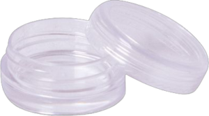 Compra Bote Acrílico Transparente de 5 ml con tapa de rosca. Ideal para almacenar pequeñas cantidades de productos del club de cannabis.