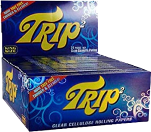 Compra Papel Trip King Size, papel de fumar transparente de celulosa 100% natural. Disfruta de una combustión lenta y una experiencia de fumado única.