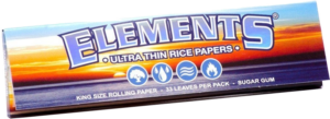 Descubre los papeles de fumar Elements King Size, elaborados con fibras de arroz 100% naturales para una combustión lenta y uniforme. Calidad superior para una experiencia de fumado pura.