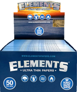 Descubre los papeles de fumar Elements King Size Slim, ultrafinos y de combustión lenta, fabricados con fibras de arroz 100% naturales y sin químicos.