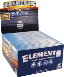 Descubre los papeles de fumar Elements King Size, elaborados con fibras de arroz 100% naturales para una combustión lenta y uniforme. Calidad superior para una experiencia de fumado pura.