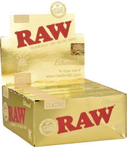 Descubre los papeles RAW Ethereal King Size Slim, diseñados para los fumadores más exigentes. Su delgadez excepcional ofrece una experiencia de fumado casi imperceptible.