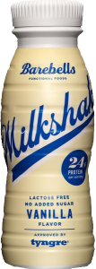 BAREBELLS MILKSHAKE BATIDO PROTEICO VAINILLA (Pack 8 x 330ml) | Productos para Clubes Sociales de Cannabis | Vending para Asociaciones Cannábicas | Bebidas para Clubes de Cannabis