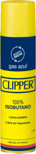 Adquiere el Gas Azul Clipper de 300 ml, compuesto por isobutano 100% puro y libre de impurezas, ideal para recargar mecheros y sopletes en clubes sociales de cannabis.