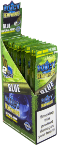 Adquiere la caja de Hemp Wraps Juicy Blue Original, que incluye 25 paquetes con 2 envolturas de cáñamo cada uno, ideales para ofrecer una experiencia de fumado natural y de alta calidad en clubes sociales de cannabis.