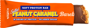Disfruta de las barritas Barebells Peanut Caramel: 16g de proteína por unidad, sin azúcares añadidos y un sabor irresistible a cacahuete y caramelo. Pack de 12 unidades de 55g.