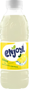 Bebida refrescante Enjoy Limonada en botella de 500ml. Perfecta para vending y consumo en clubes sociales de cannabis.