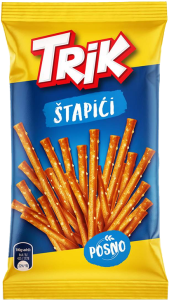 Snack Trik Salty Sticks de 40 g: palitos crujientes salados, ideales como aperitivo rápido para disfrutar en reuniones o en el club.