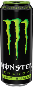 Bebida energética Monster Energy Ultra Zero Azúcar: sin calorías, con sabores cítricos refrescantes, cafeína y vitaminas B. Ideal para energizar sesiones en clubes sociales de cannabis sin azúcares ni crashes.