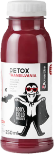 Zumo detox Romantics Transilvania 250ml, bebida verde natural depurativa y antioxidante ideal para clubes sociales de cannabis.