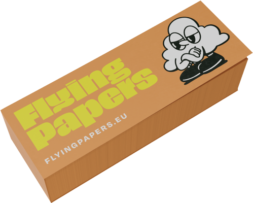 Filtros orgánicos Flying Brown Tips, pack de 99 booklets ultra resistentes sin cloro para joints perfectos en clubs sociales de cannabis. Accesorio premium esencial para el sector cannábico.