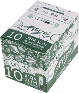 Filtros carbón activo PURIZE Xtra Slim Size 6 mm pack 20x10 (200 unidades) blanco con carbón de coco para porros en clubes sociales de cannabis, filtración premium y experiencia suave ideal para asociaciones cannábicas.