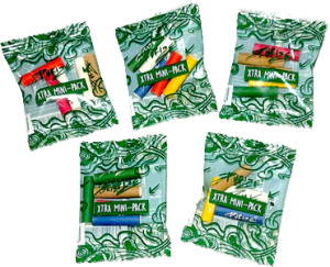 Filtros purize xtra slim size mini pack dispenser box para clubes sociales de cannabis.