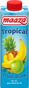 Zumo Maaza Mango pack 8x33cl Tetra Pak, intenso sabor a mango 100% natural ideal para clubes sociales de cannabis, sesiones de relax cannábico y neveras de grow shops.