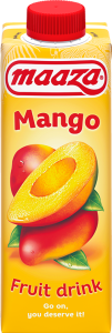 Refrescante zumo Maaza Tropical pack 8x33cl tetra pak, mezcla exótica de plátano, manzana, piña y melocotón ideal para clubes sociales de cannabis y momentos de relax cannábico.