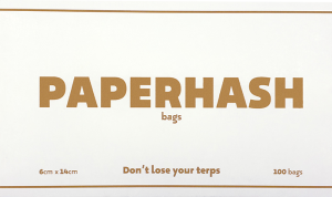 Bolsas PaperHash 6x14 cm pack 100 unidades, antiadherentes de polipropileno alimentario para envasado rápido, conservación y curado de hachís, resinas y extracciones en clubes sociales de cannabis, asociaciones y procesadores cannábicos.