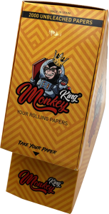 Caja industrial de 1000 conos Monkey King Monkey Cones unbleached king size de papel sin blanquear