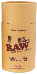 Cargador de conos RAW Six Shooter King Size de plástico para rellenar seis conos a la vez