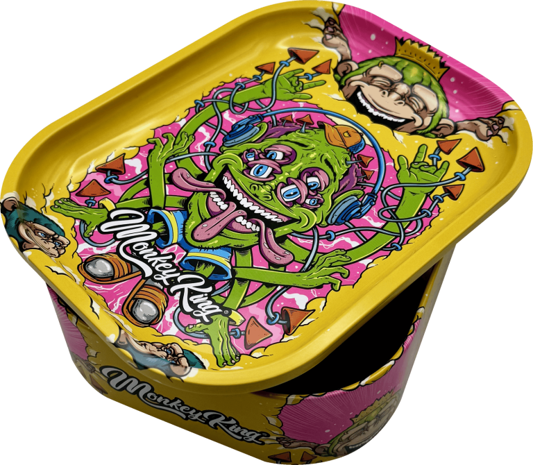 Caja bandeja metálica Monkey King Monkey Tray Box Alien con estampado de hojalata