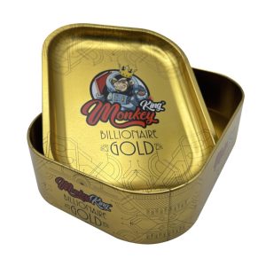 Caja bandeja metálica Monkey King Monkey Tray Box Billionaire Gold estampada en hojalata