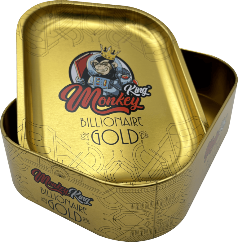 Caja bandeja metálica Monkey King Monkey Tray Box Billionaire Gold estampada en hojalata