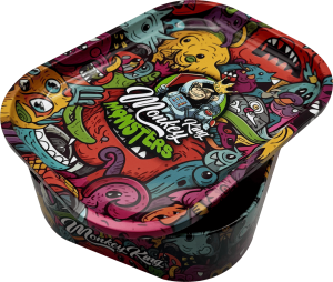Caja bandeja metálica Monkey King Monkey Tray Box Monster con diseño Monster y estampado de hojalata