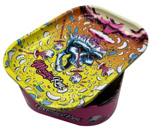 Caja bandeja metálica Monkey King Monkey Tray Box Skull con diseño Skull y estampado de hojalata