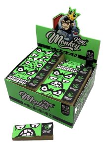 Display de 50 libritos de filtros de cartón Monkey King Monkey Filter Regular Green