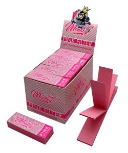 Display de 25 libritos de filtros Monkey King Monkey Filter Regular Pink de cartón perforado