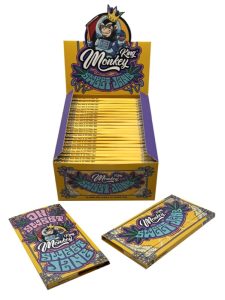Display de 24 libritos Monkey King Paper Monkey Pack King Size Slim Sweet Jane & Mushrooms + Tips, sin blanquear