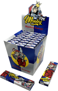 Display de 24 libritos Monkey King Monkey Pack Smell King Size Slim con tips y aroma a energy drink
