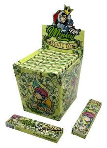 Display de 24 libritos de papel Monkey King Monkey Pack Smell King Size Slim Mojito con tips