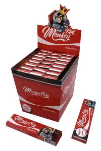 Display de 24 libritos Monkey King Monkey Pack Smell King Size Slim Red Cola con tips
