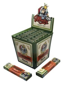 Display de 24 libritos Monkey King Paper Monkey Pack Smell King Size Slim con aroma a regaliz y tips