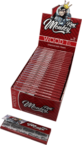 Display de 50 libritos de papel Monkey King 1 1/4 unbleached de arroz