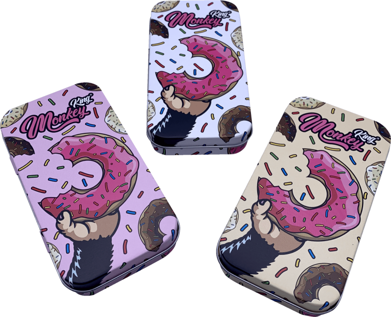 Display de 18 cajas metálicas de bolsillo Munchies Tin Box con diseño Munchies y estampado de hojalata (vista 2)