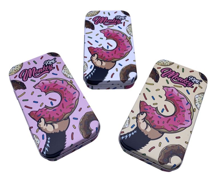 Display de 18 cajas metálicas de bolsillo Munchies Tin Box con diseño Munchies (vista 2)