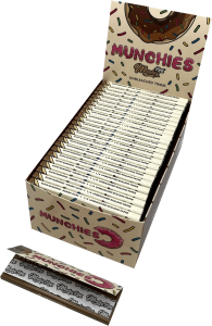 Display de 50 libritos de papel Munchies unbleached 1 1/4 de cáñamo