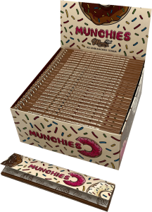 Display de 50 libritos de papel Munchies King Size unbleached de cáñamo