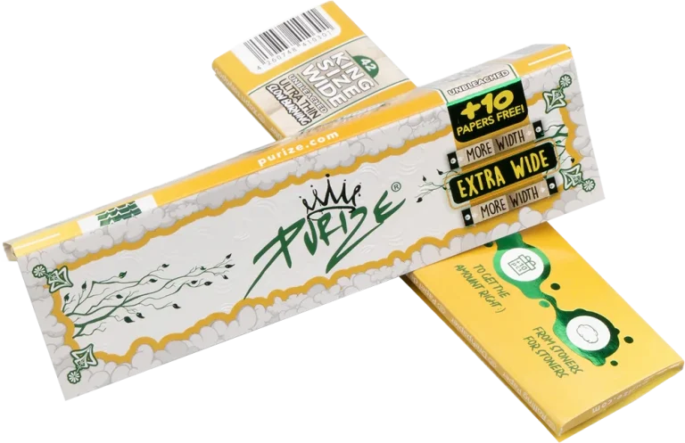 Display de 50 libritos Purize King Size Wide de papel de arroz blanco (vista 2)